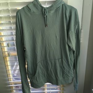 Blue/green hoodie with tie